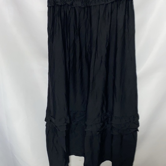 NWT J JILL WO SIZE XS PETITE BLACK TIERED FLUTTER SLEEVES DRESS ELASTIC WAIST - Picture 8 of 12
